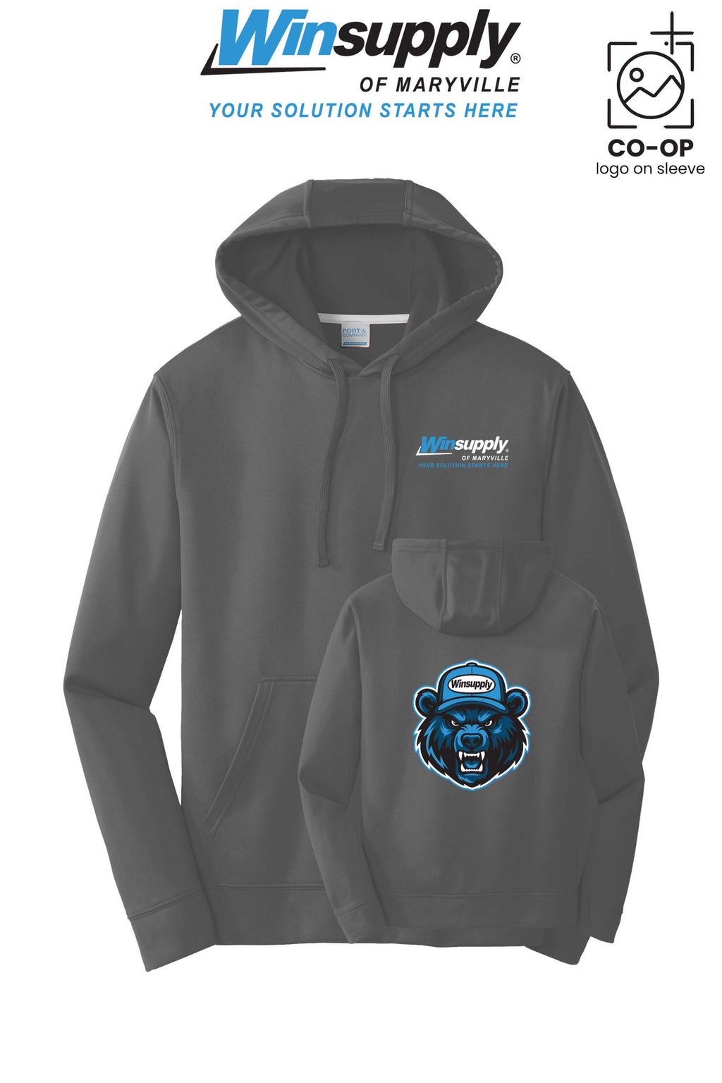 Port & Co™ Performance Fleece Pullover Hooded Sweatshirt - Winsupply of Maryville