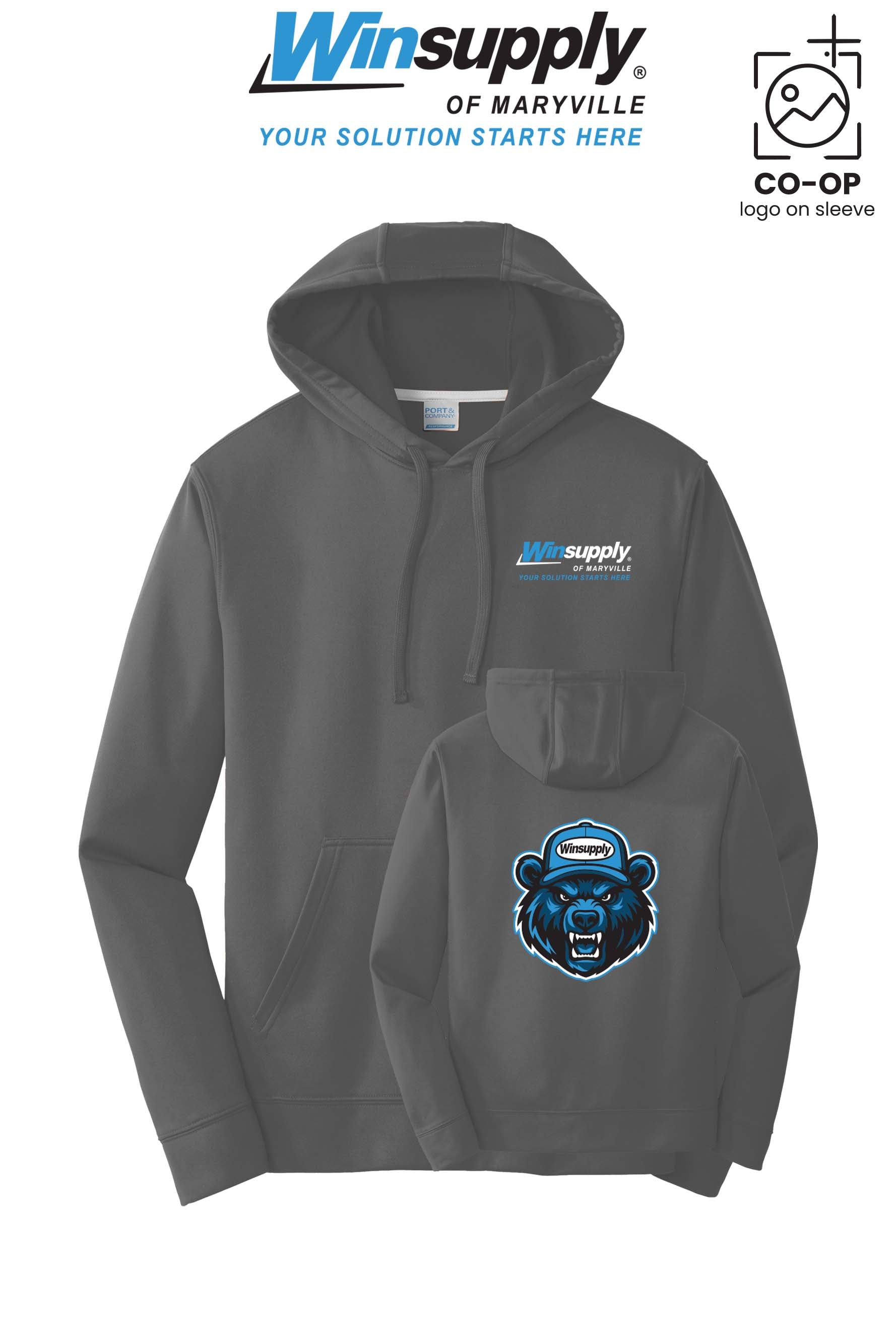 Port & Co™ Performance Fleece Pullover Hooded Sweatshirt - Winsupply of Maryville