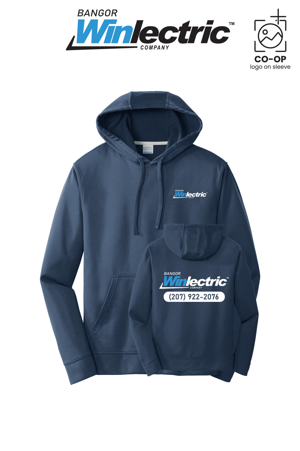 Port & Co™ Performance Fleece Pullover Hooded Sweatshirt - Winlectric Bangor