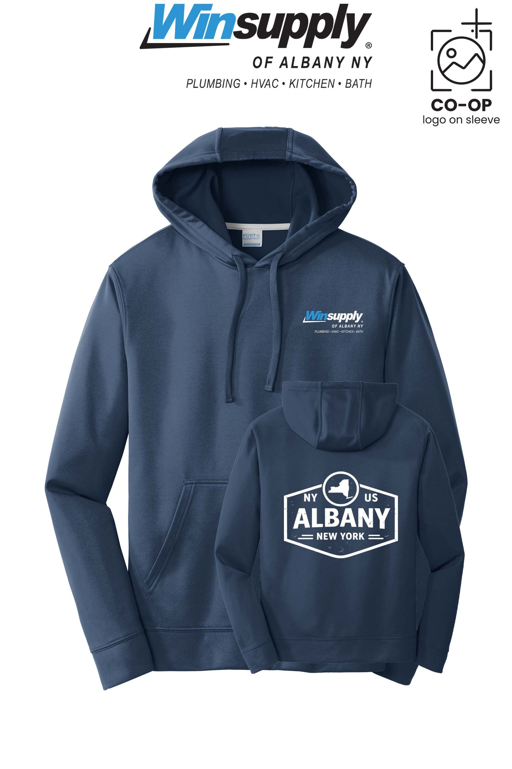 Port & Co™ Performance Fleece Pullover Hooded Sweatshirt - Winsupply of Albany NY