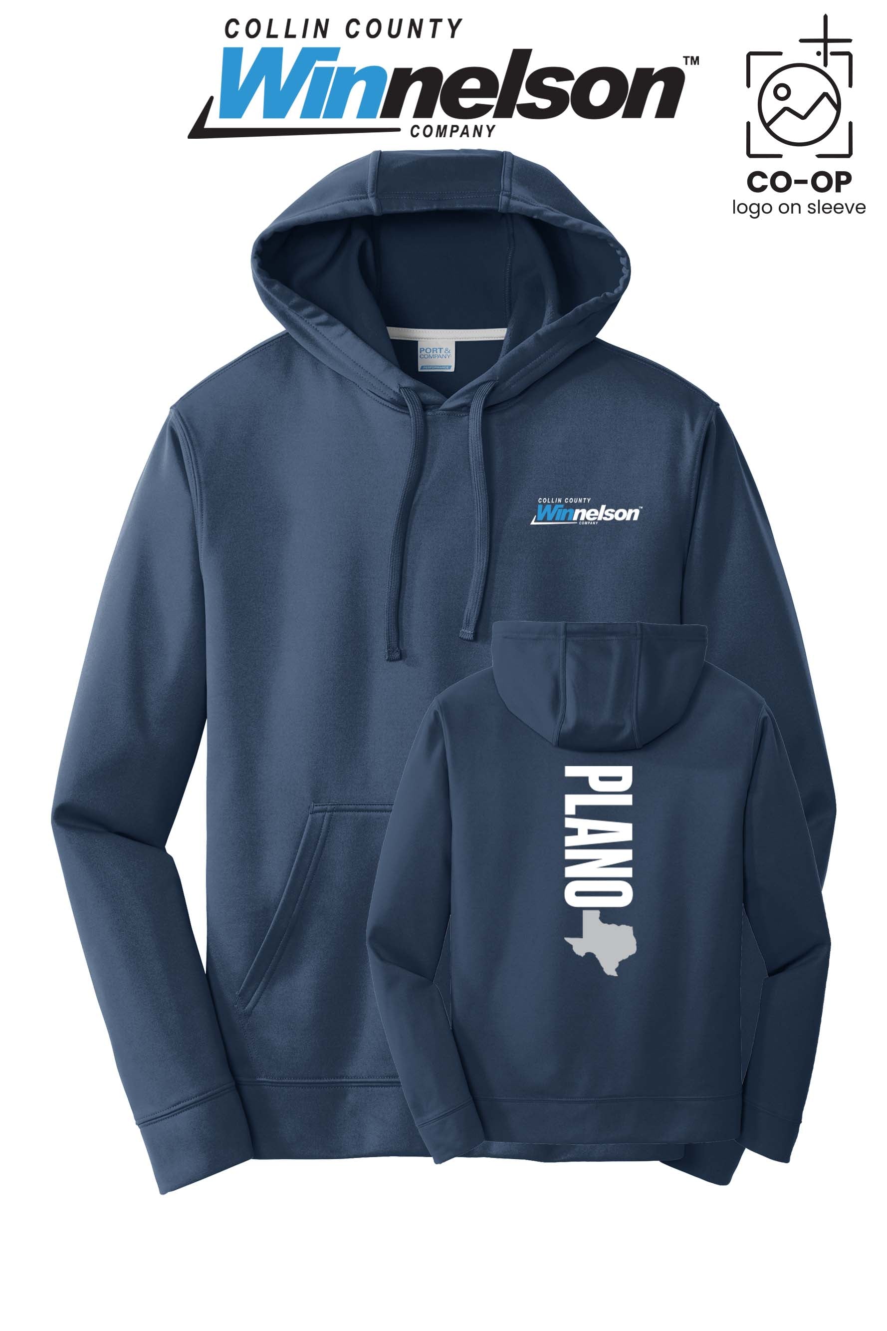 Port & Co™ Performance Fleece Pullover Hooded Sweatshirt - Collin County Winnelson