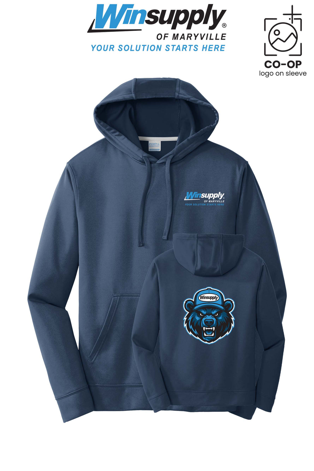 Port & Co™ Performance Fleece Pullover Hooded Sweatshirt - Winsupply of Maryville