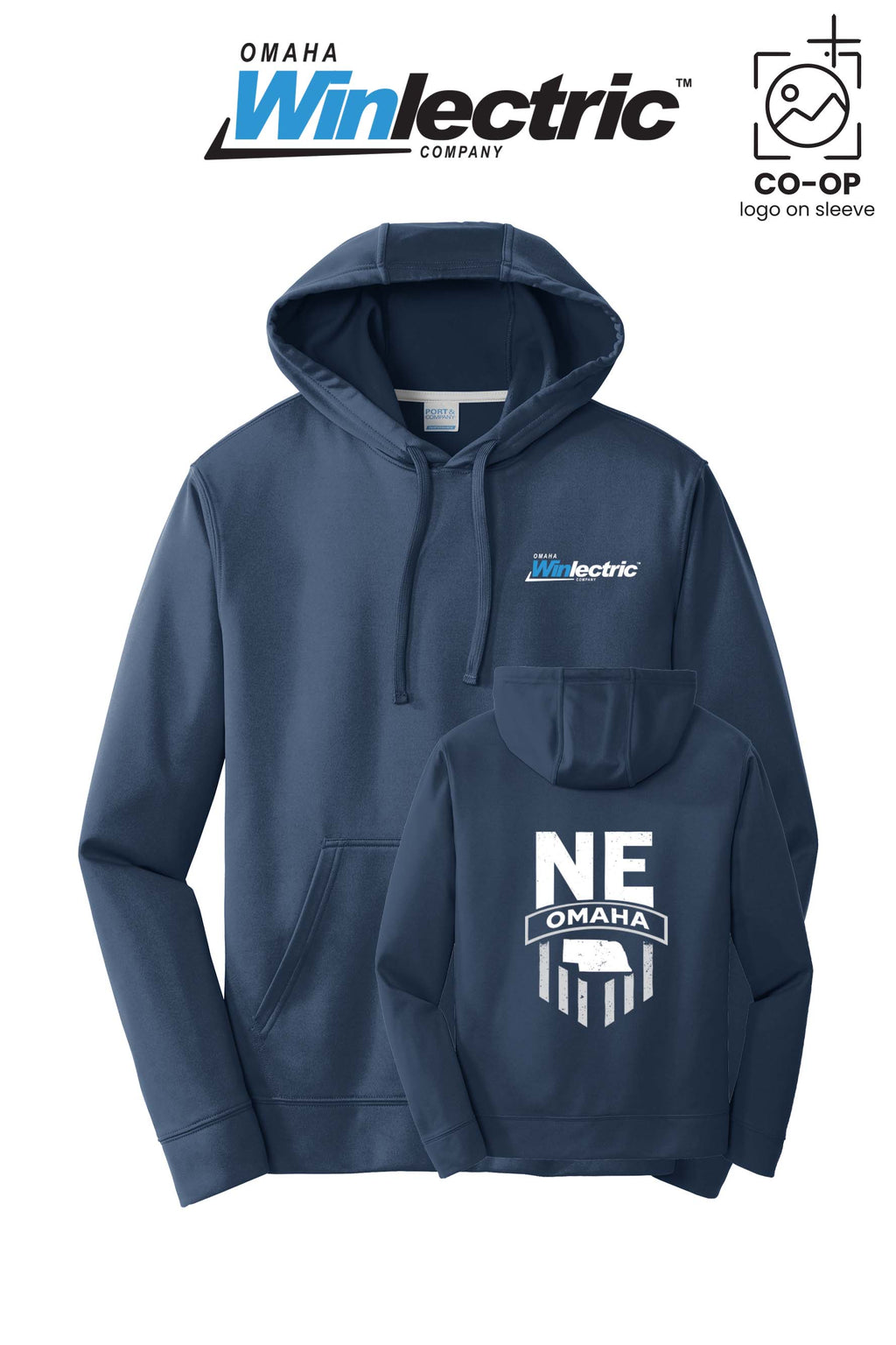 Port & Co™ Performance Fleece Pullover Hooded Sweatshirt - Omaha Winlectric