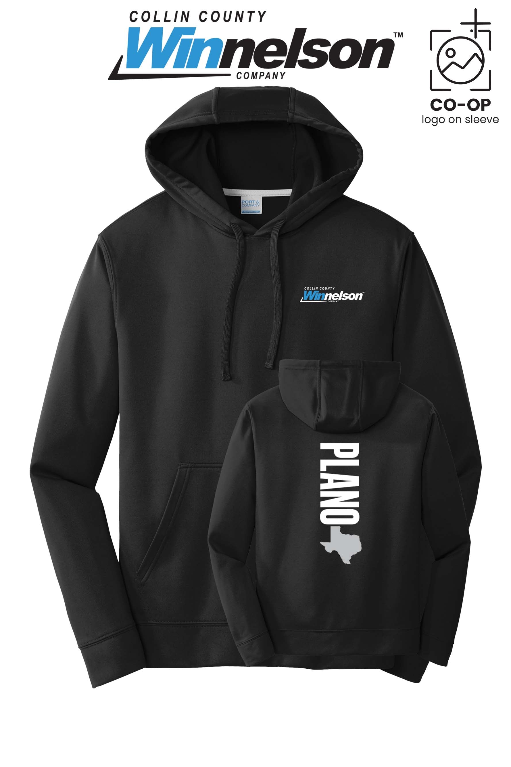 Port & Co™ Performance Fleece Pullover Hooded Sweatshirt - Collin County Winnelson
