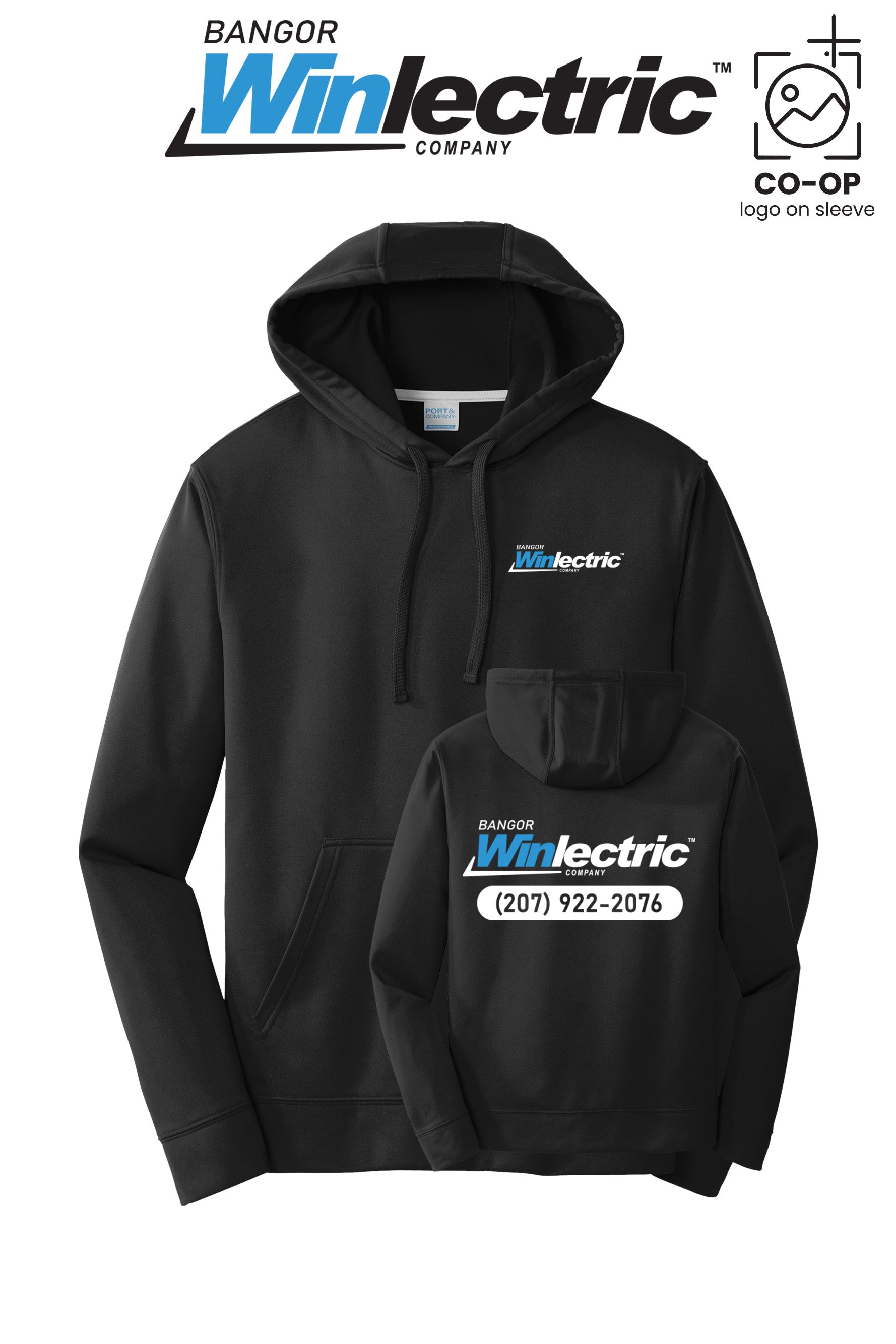 Port & Co™ Performance Fleece Pullover Hooded Sweatshirt - Winlectric Bangor
