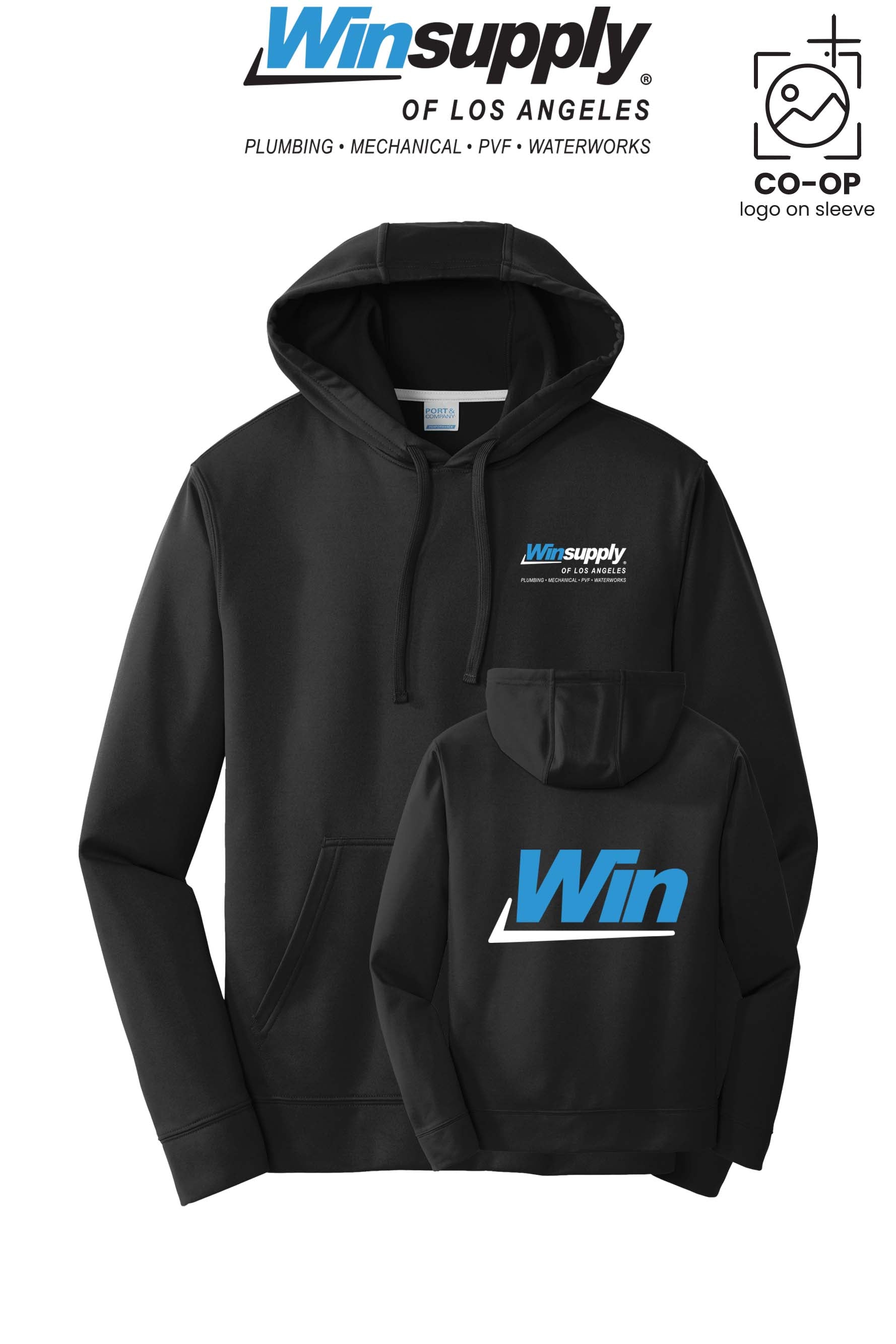 Port & Co™ Performance Fleece Pullover Hooded Sweatshirt - Winsupply of Los Angeles