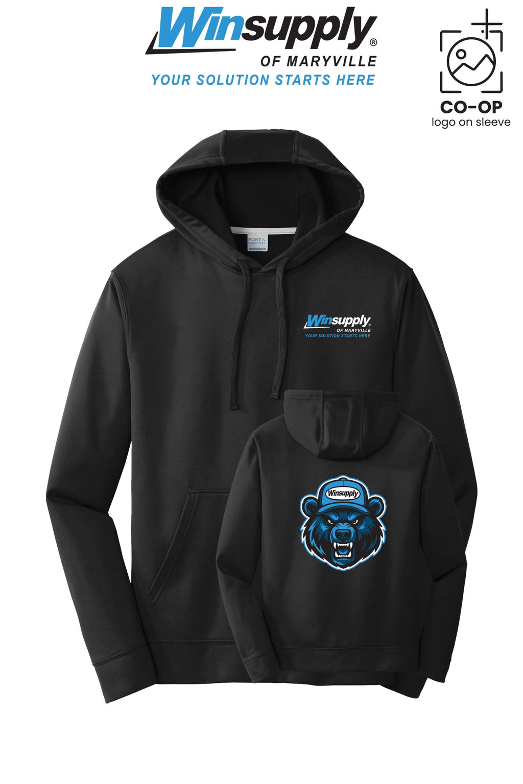 Port & Co™ Performance Fleece Pullover Hooded Sweatshirt - Winsupply of Maryville