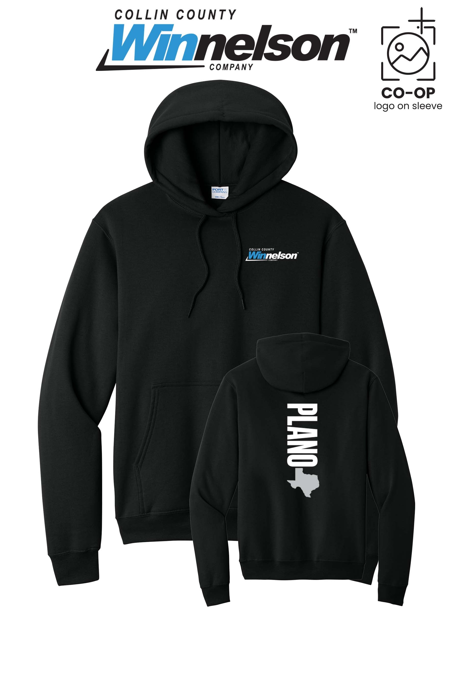 Port & Co™ Core Fleece Pullover Hooded Sweatshirt - Collin County Winnelson