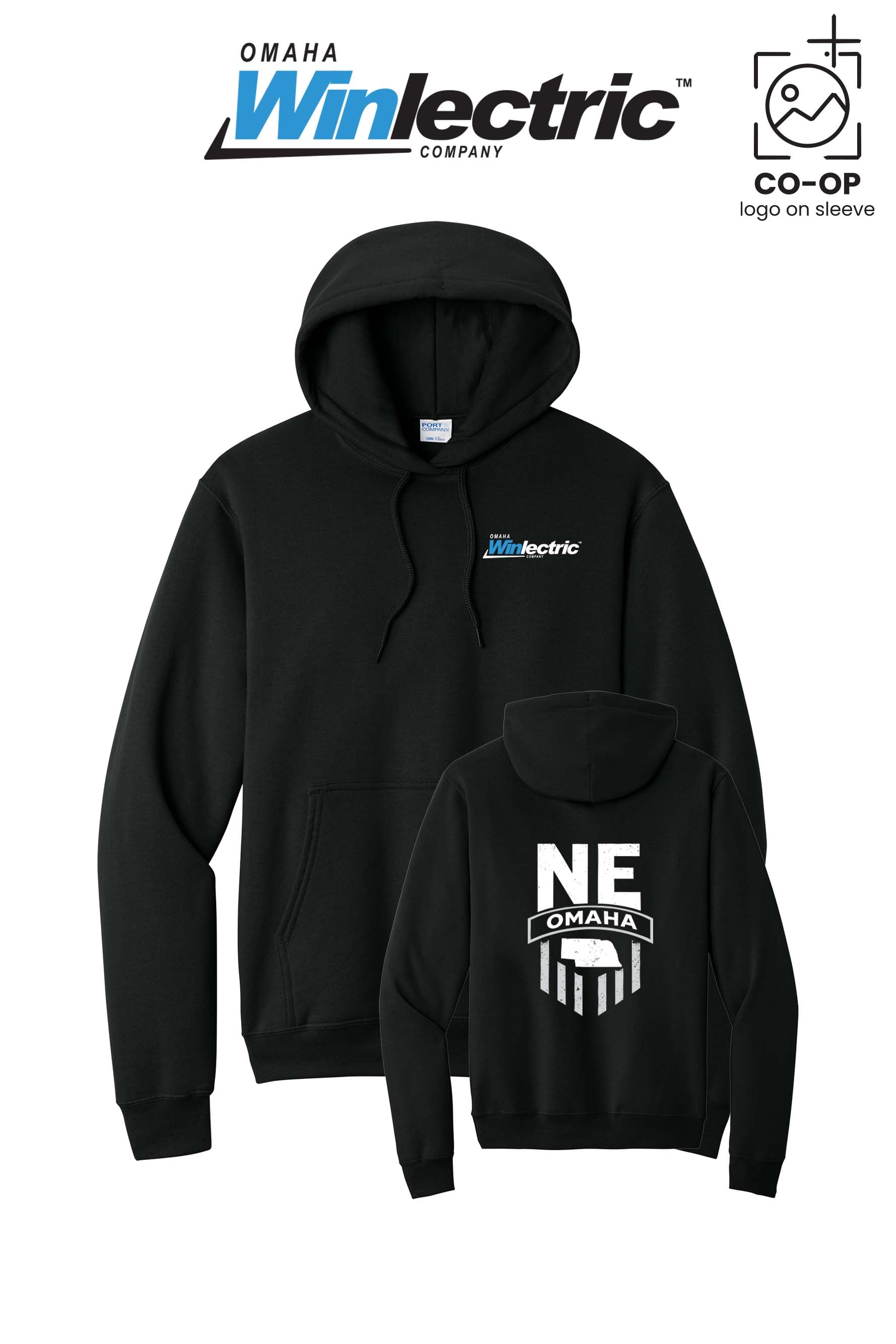 Port & Co™ Core Fleece Pullover Hooded Sweatshirt - Omaha Winlectric