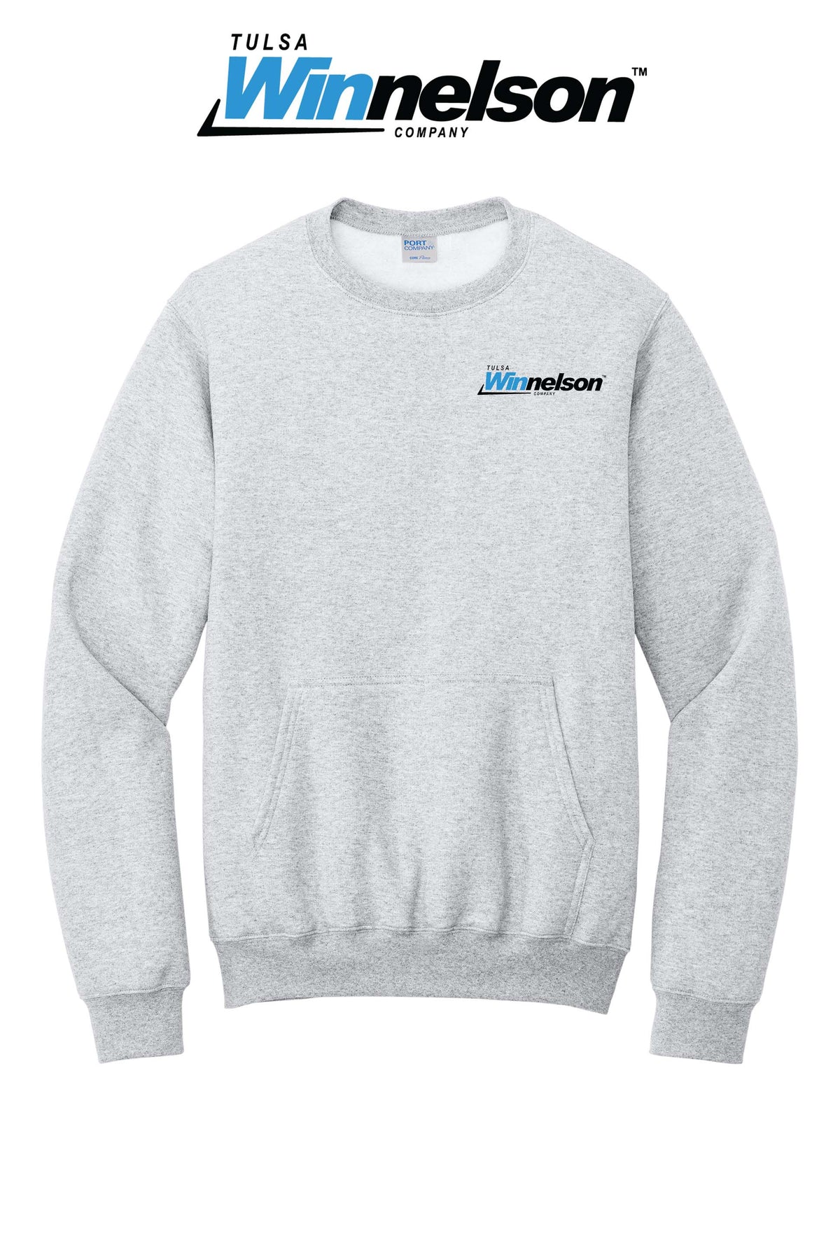 Port & Co® Core Fleece Crewneck Pocket Sweatshirt - Tulsa Winnelson