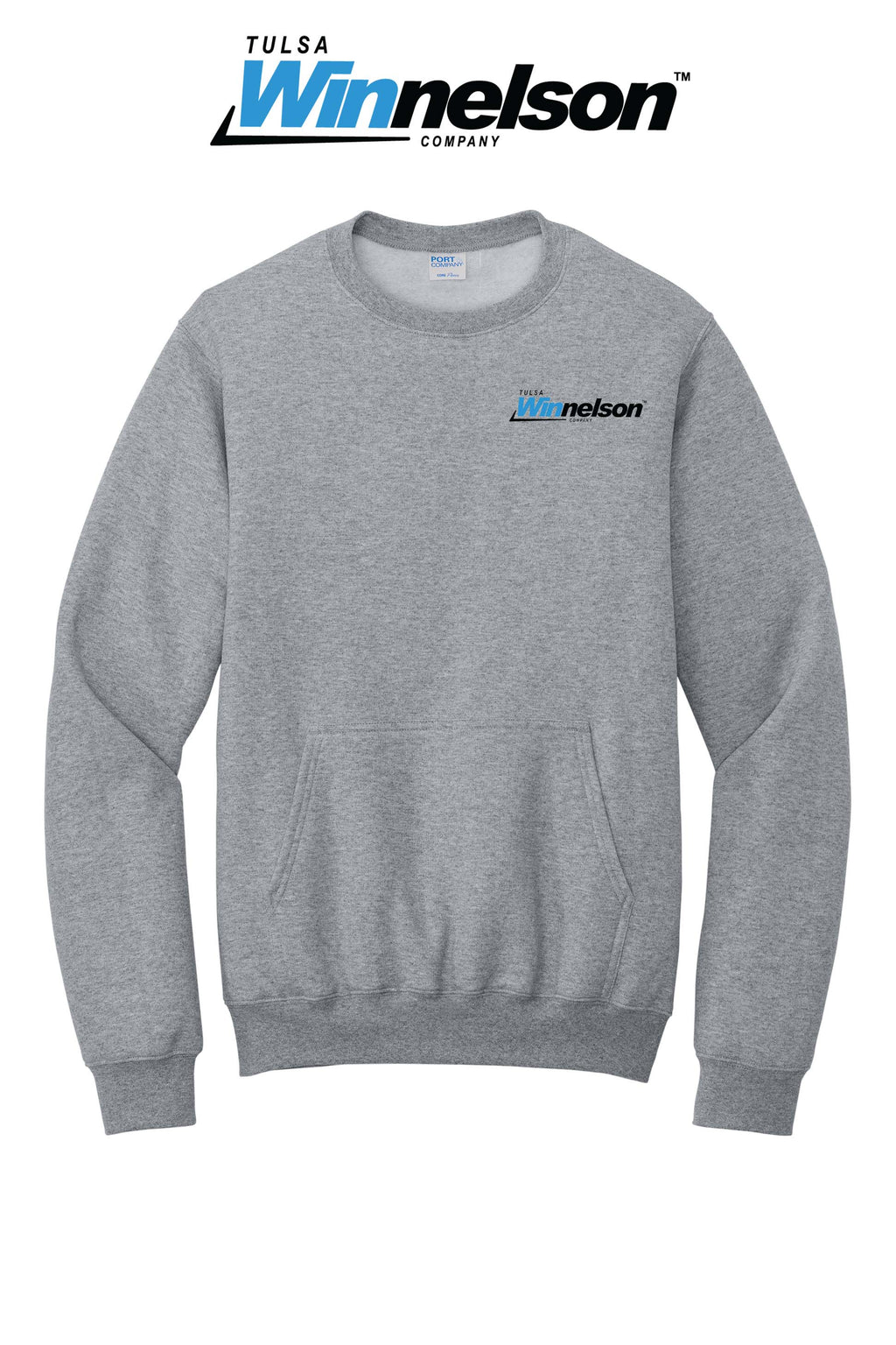 Port & Co® Core Fleece Crewneck Pocket Sweatshirt - Tulsa Winnelson