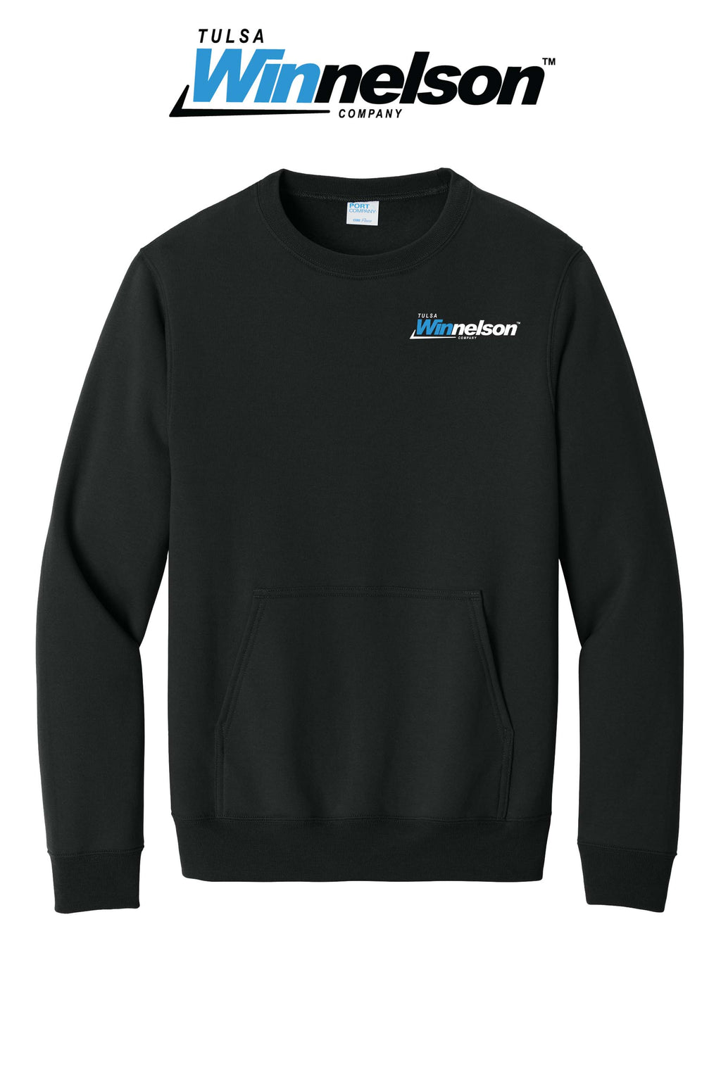 Port & Co® Core Fleece Crewneck Pocket Sweatshirt - Tulsa Winnelson