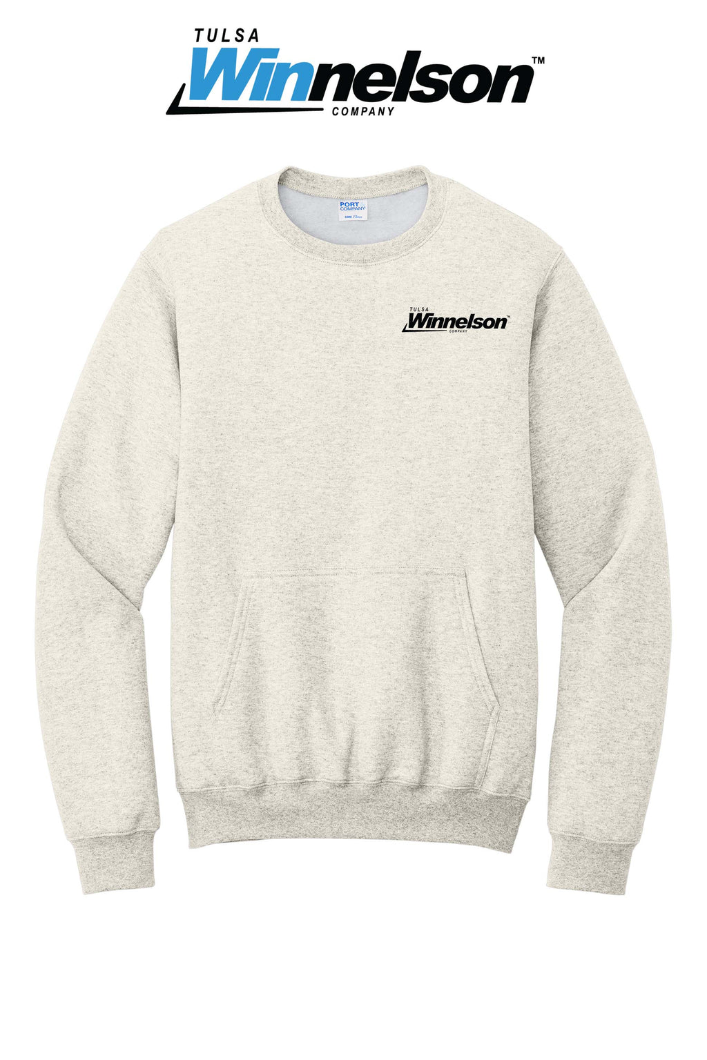 Port & Co® Core Fleece Crewneck Pocket Sweatshirt - Tulsa Winnelson