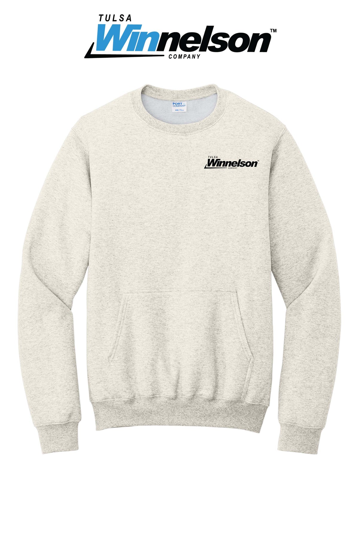 Port & Co® Core Fleece Crewneck Pocket Sweatshirt - Tulsa Winnelson
