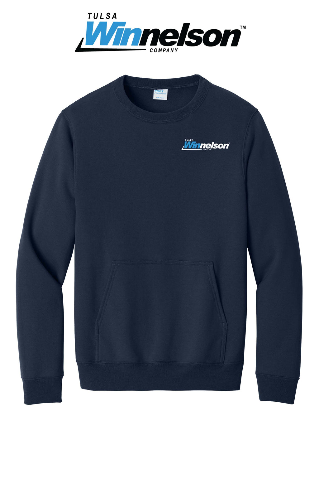 Port & Co® Core Fleece Crewneck Pocket Sweatshirt - Tulsa Winnelson