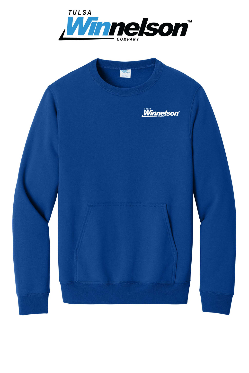 Port & Co® Core Fleece Crewneck Pocket Sweatshirt - Tulsa Winnelson