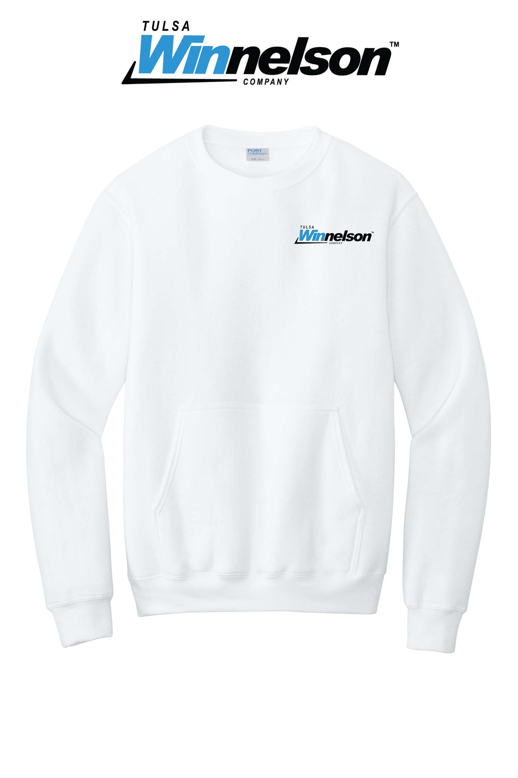 Port & Co® Core Fleece Crewneck Pocket Sweatshirt - Tulsa Winnelson