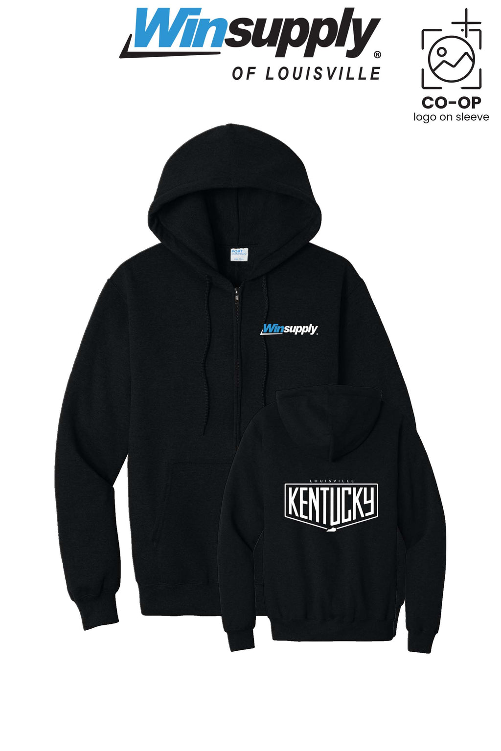 Port & Co™ Core Fleece Full-Zip Hooded Sweatshirt - Winsupply of Louisville KY