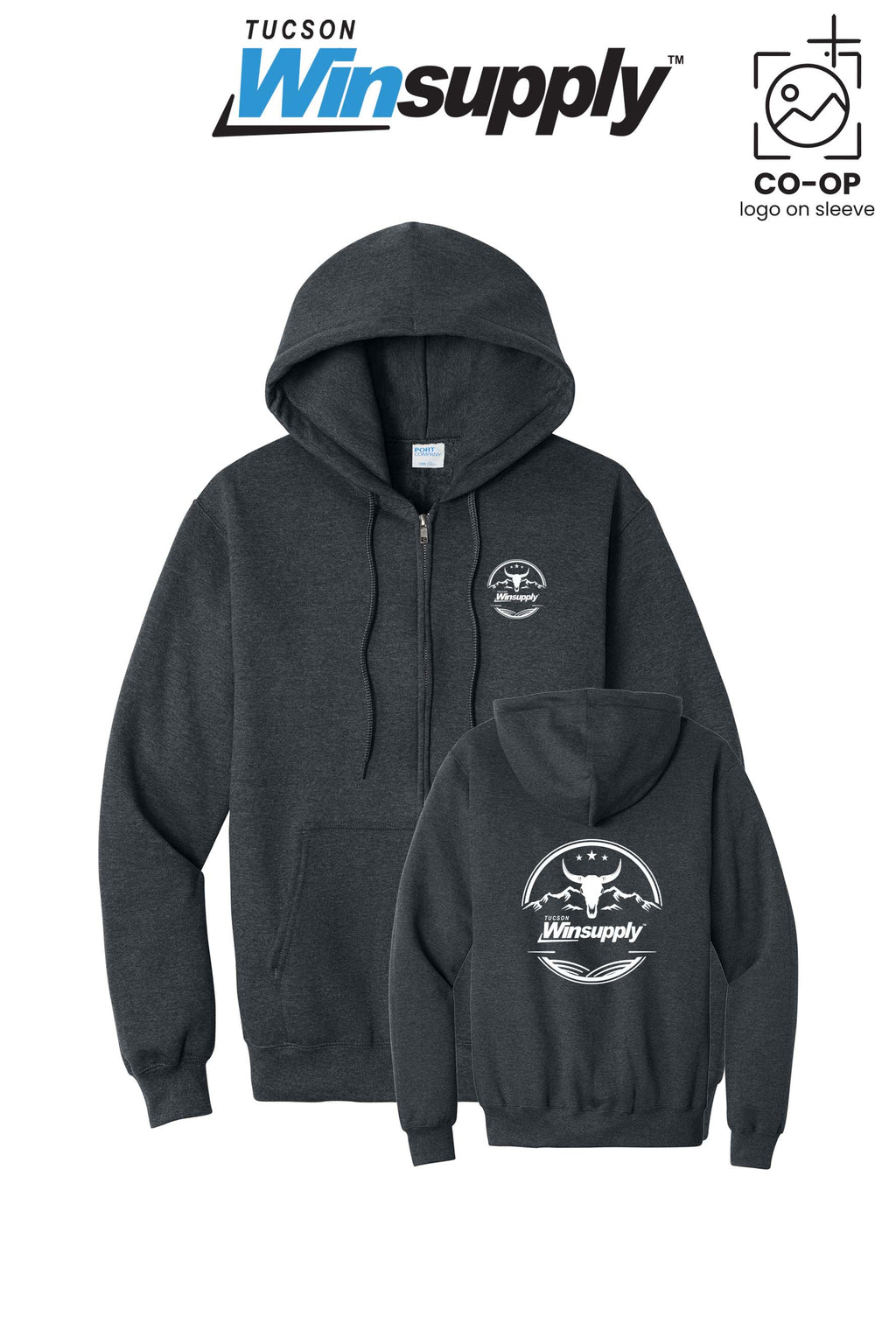 Port & Co™ Core Fleece Full-Zip Hooded Sweatshirt - Winsupply Tucson AZ
