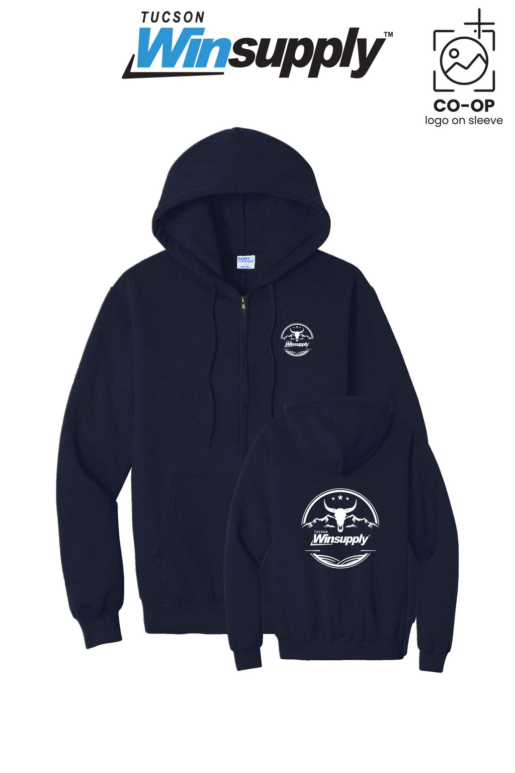 Port & Co™ Core Fleece Full-Zip Hooded Sweatshirt - Winsupply Tucson AZ