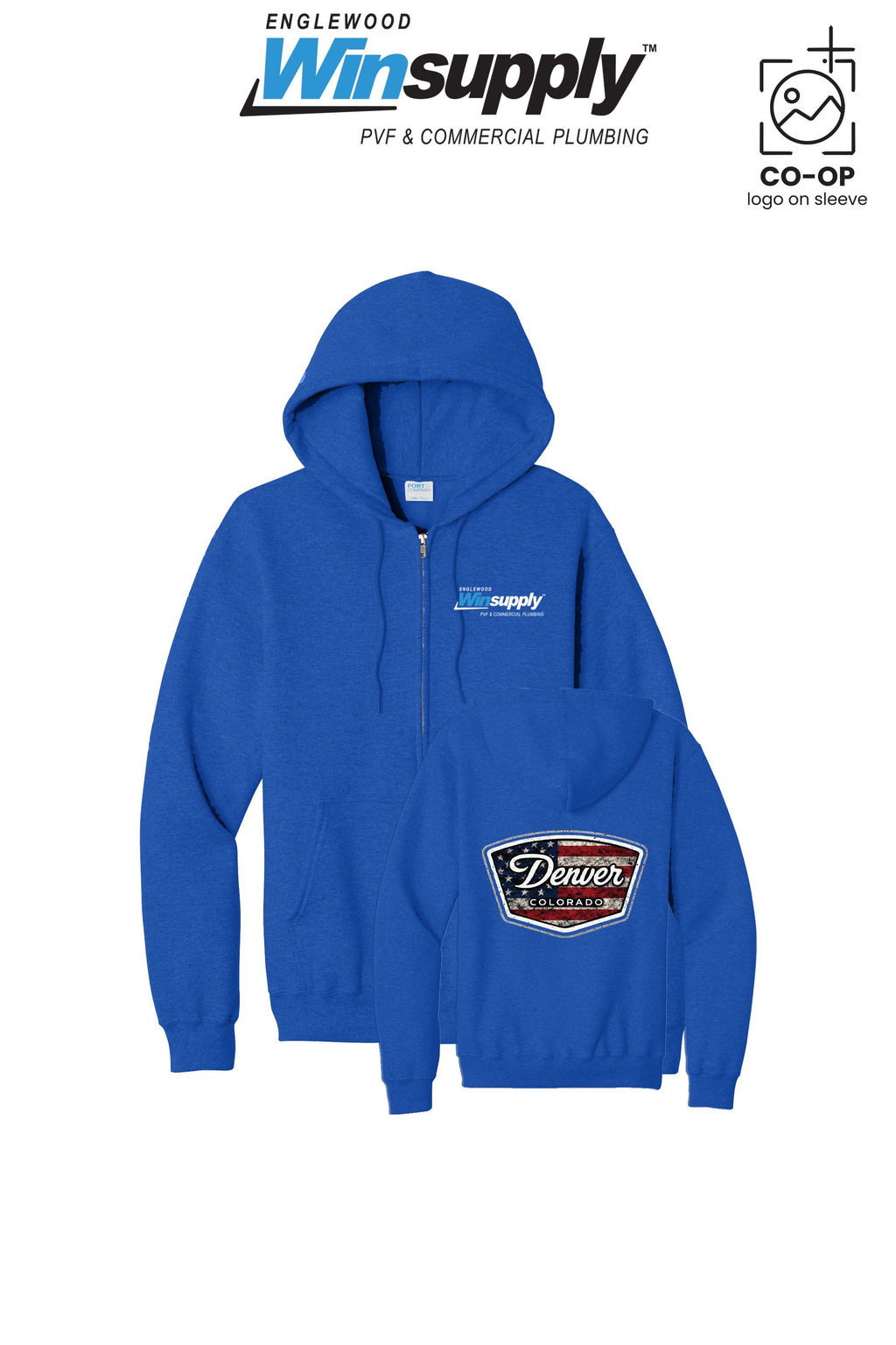 Port & Co™ Core Fleece Full-Zip Hooded Sweatshirt - Englewood Winsupply