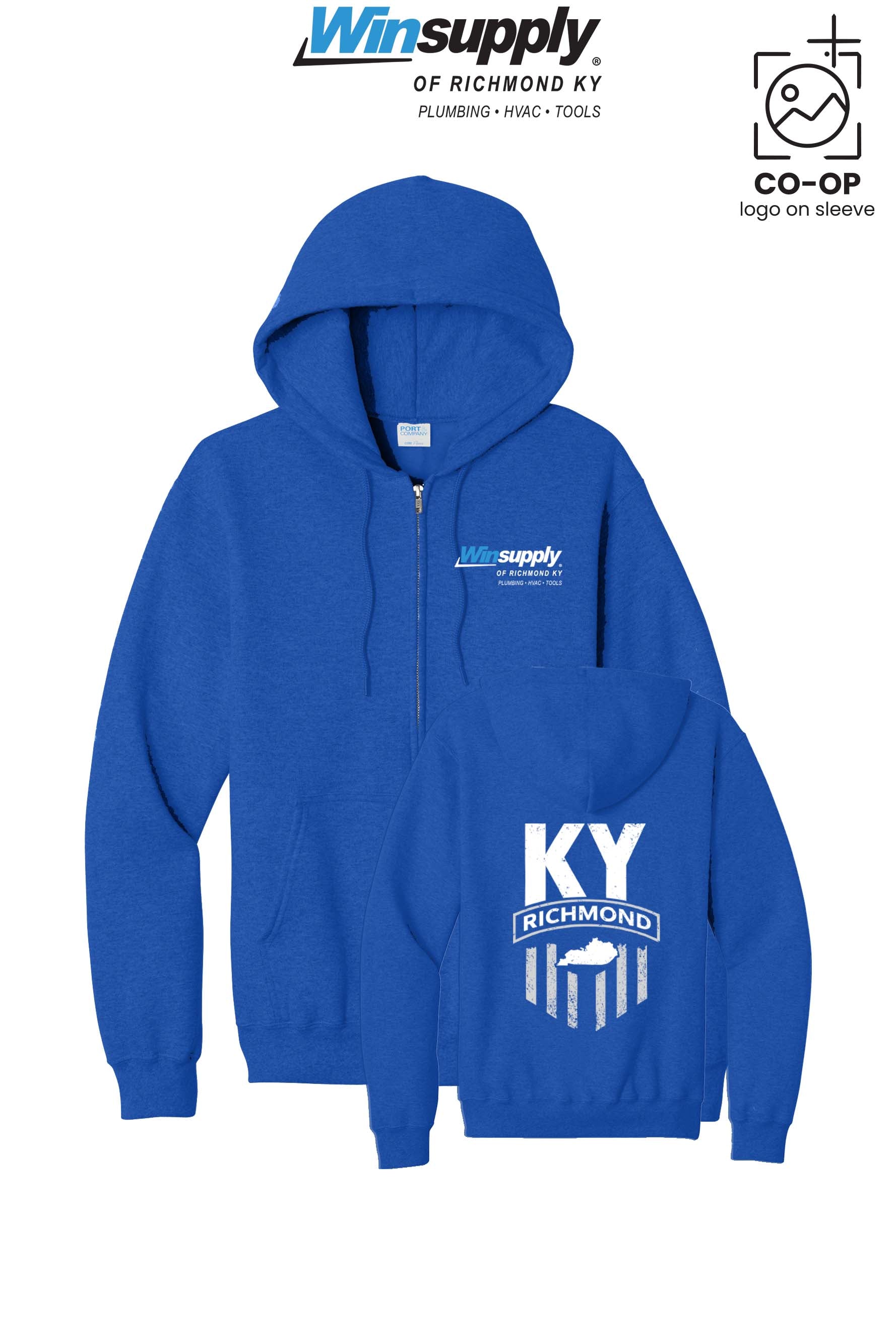 Port & Co™ Core Fleece Full-Zip Hooded Sweatshirt - Winsupply of Richmond KY