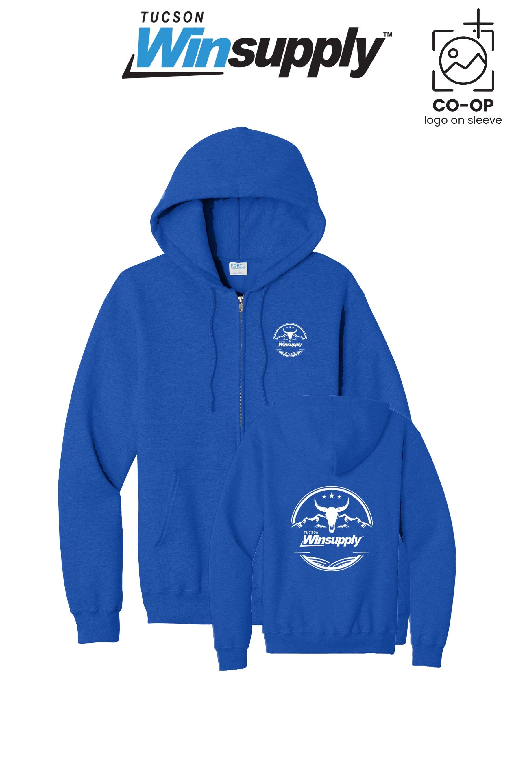 Port & Co™ Core Fleece Full-Zip Hooded Sweatshirt - Winsupply Tucson AZ
