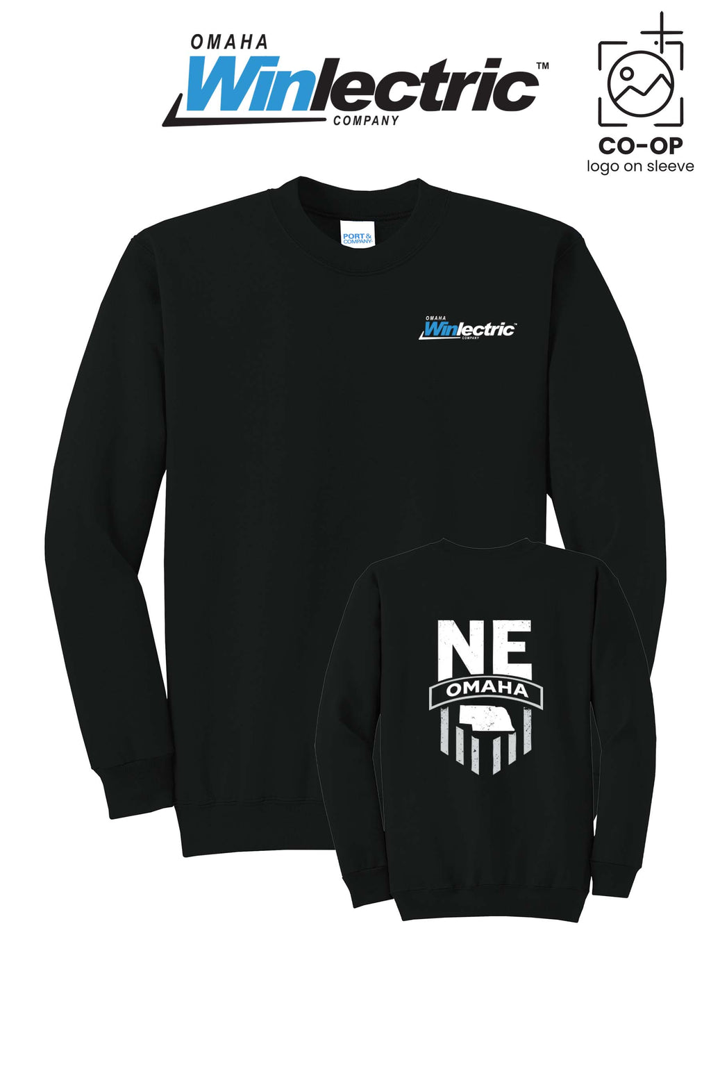Port & Co™ Core Fleece Crewneck Sweatshirt - Omaha Winlectric