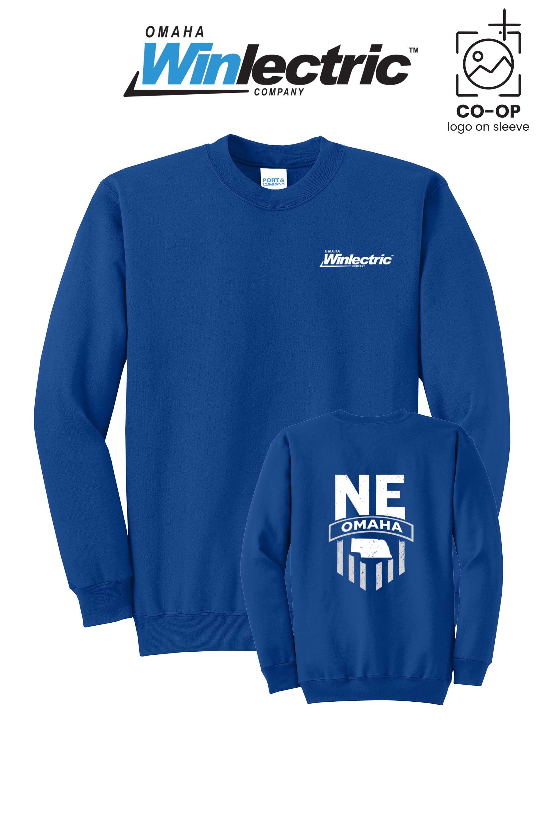 Port & Co™ Core Fleece Crewneck Sweatshirt - Omaha Winlectric