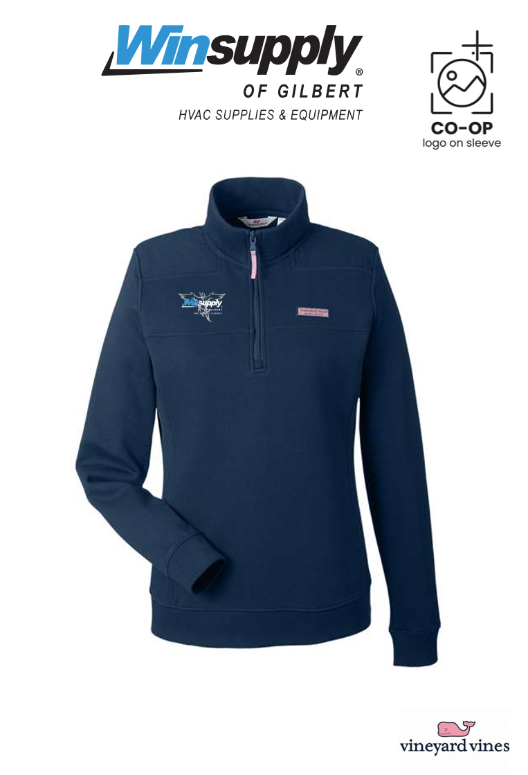 vineyard vines Women’s Collegiate Shep Quarter-Zip Sweatshirt  - Winsupply of Gilbert