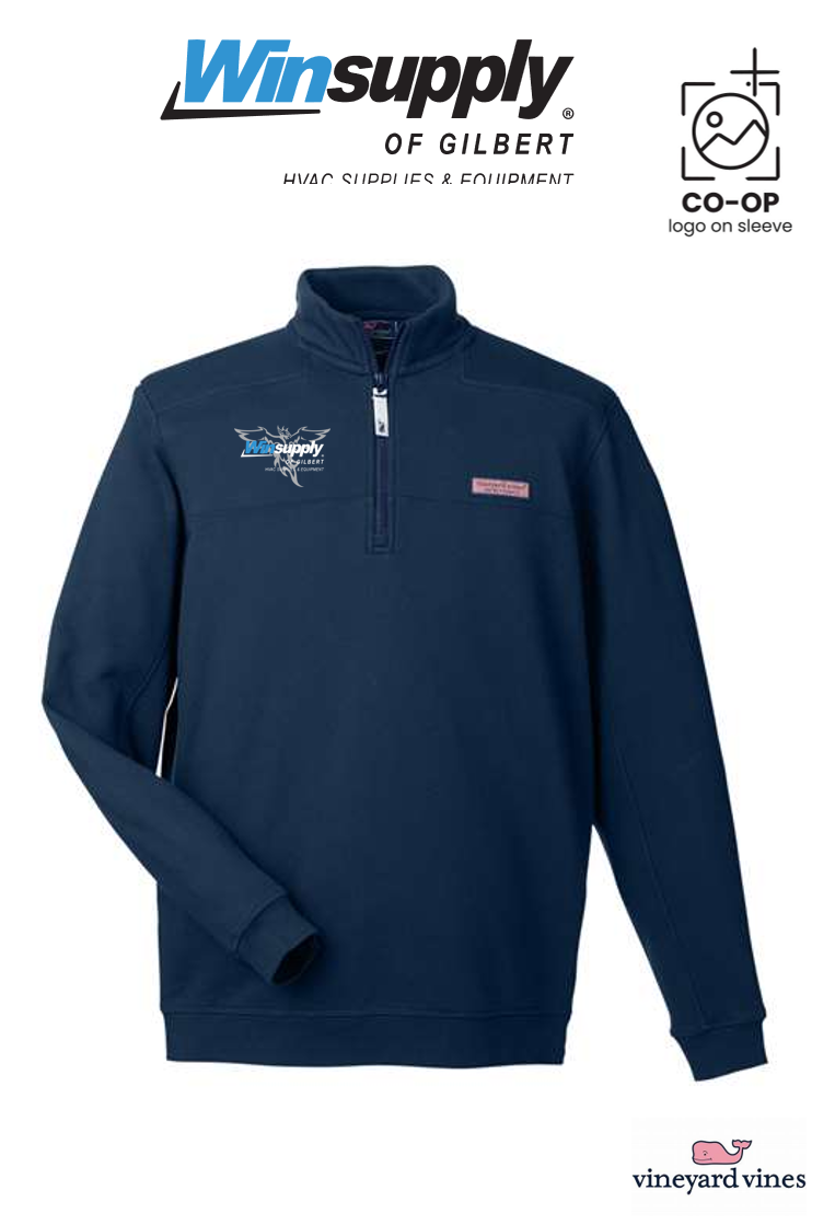vineyard vines Men’s Collegiate Shep Quarter-Zip Sweatshirt  - Winsupply of Gilbert
