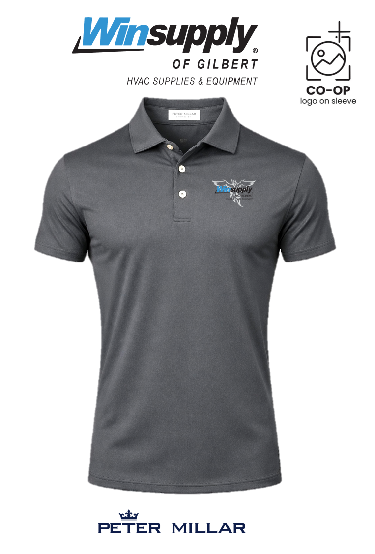 Peter Millar Mens Solid Performance Polo - Self Collar - Winsupply of Gilbert