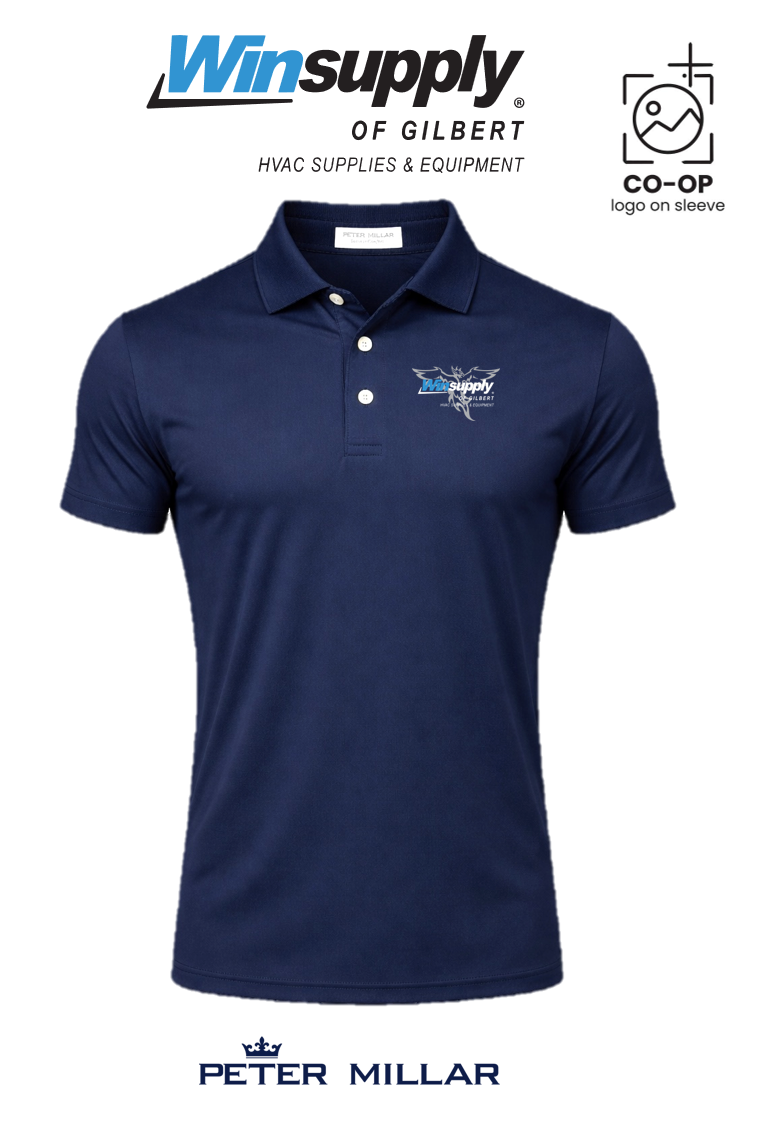 Peter Millar Mens Solid Performance Polo - Self Collar - Winsupply of Gilbert