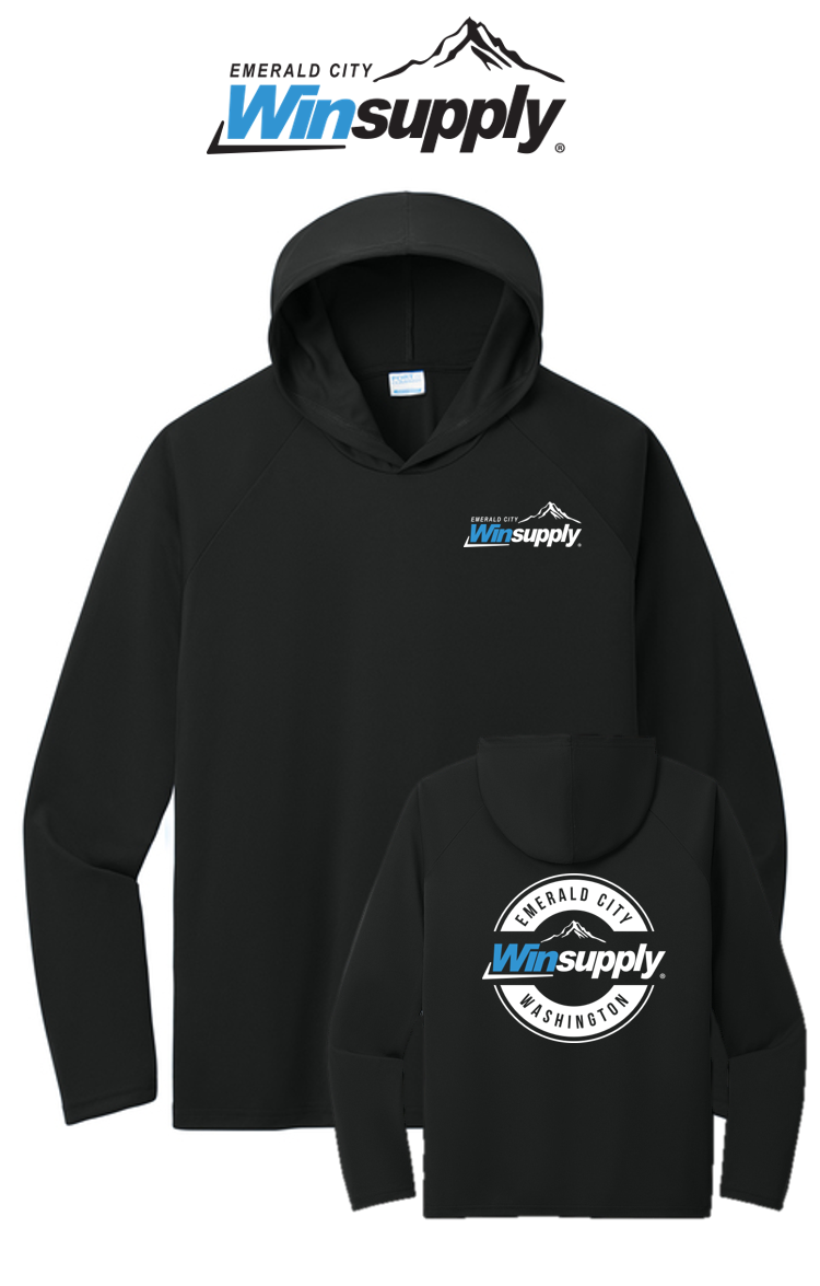 Port & Co™ Performance Pullover Hooded UPF50 Tee - Winsupply Emerald City