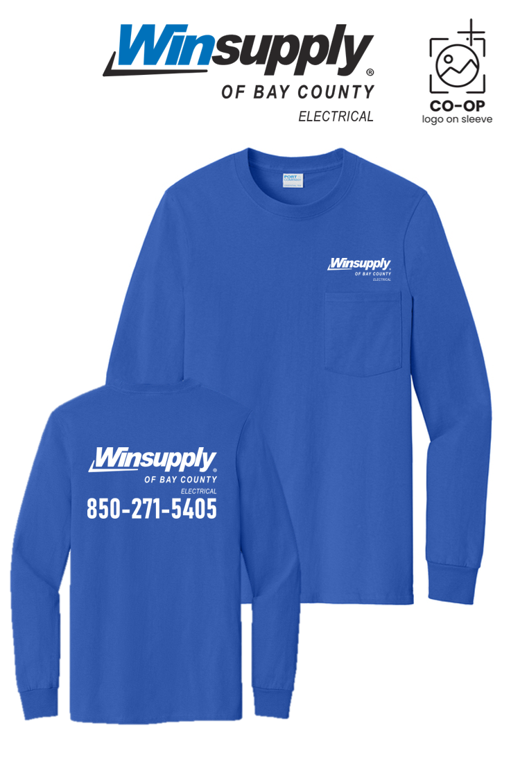 Long Sleeve Essential Pocket Tee - Winsupply Bay County FL