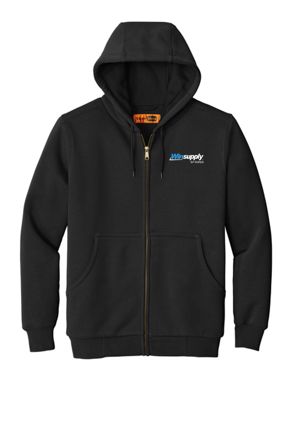 Heavyweight Full-Zip Hooded Sweatshirt with Thermal Lining - Winsupply of Fargo