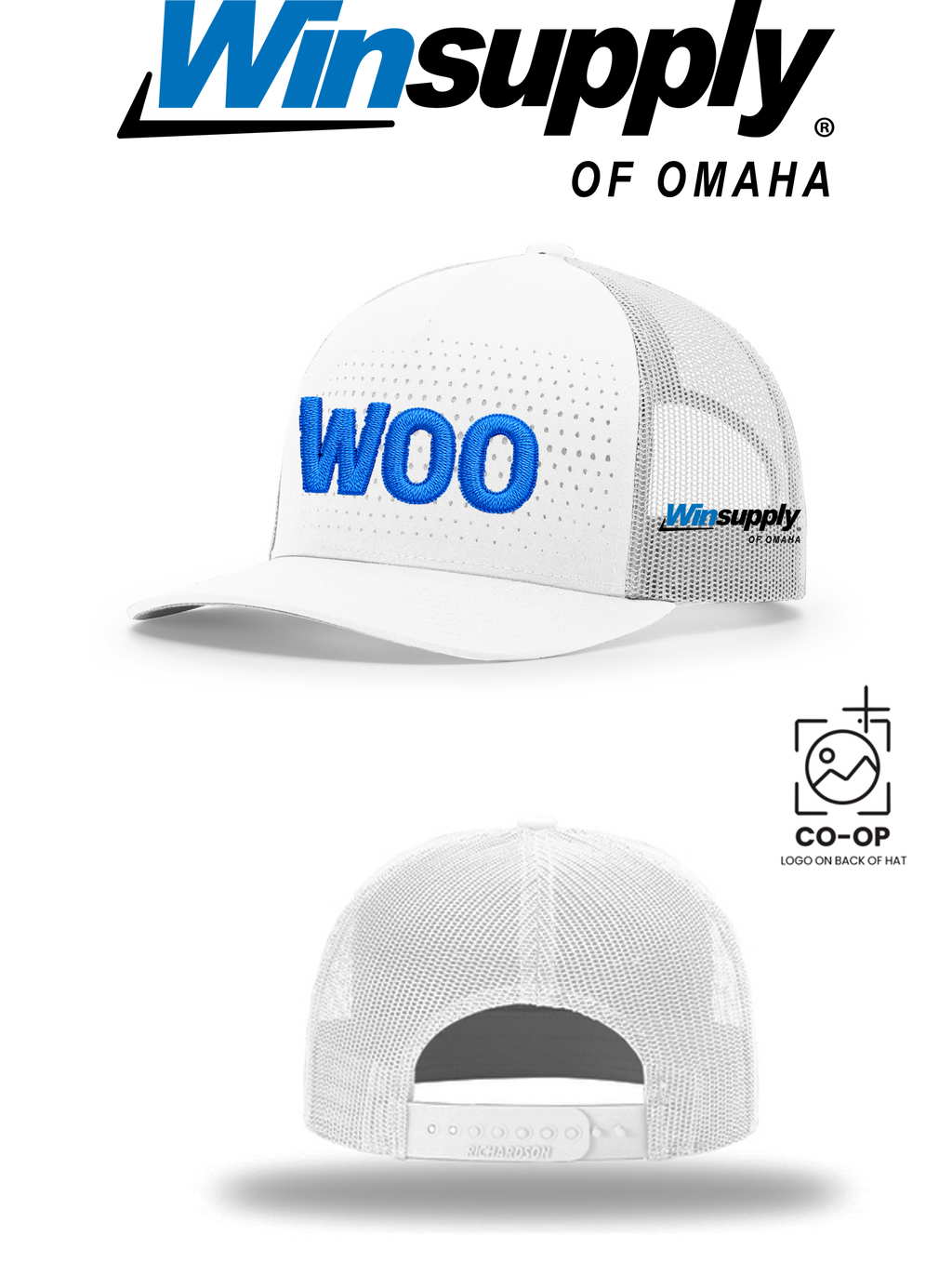 WOO Richardson 163 Laser Trucker Cap - Winsupply of Omaha **SPECIAL**