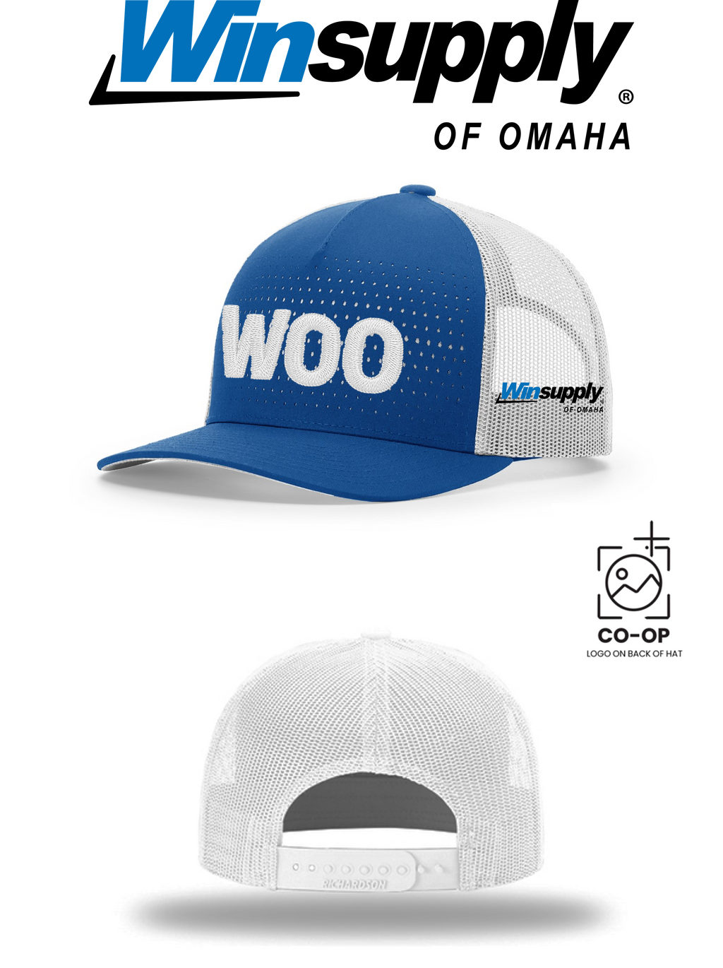 WOO Richardson 163 Laser Trucker Cap - Winsupply of Omaha **SPECIAL**