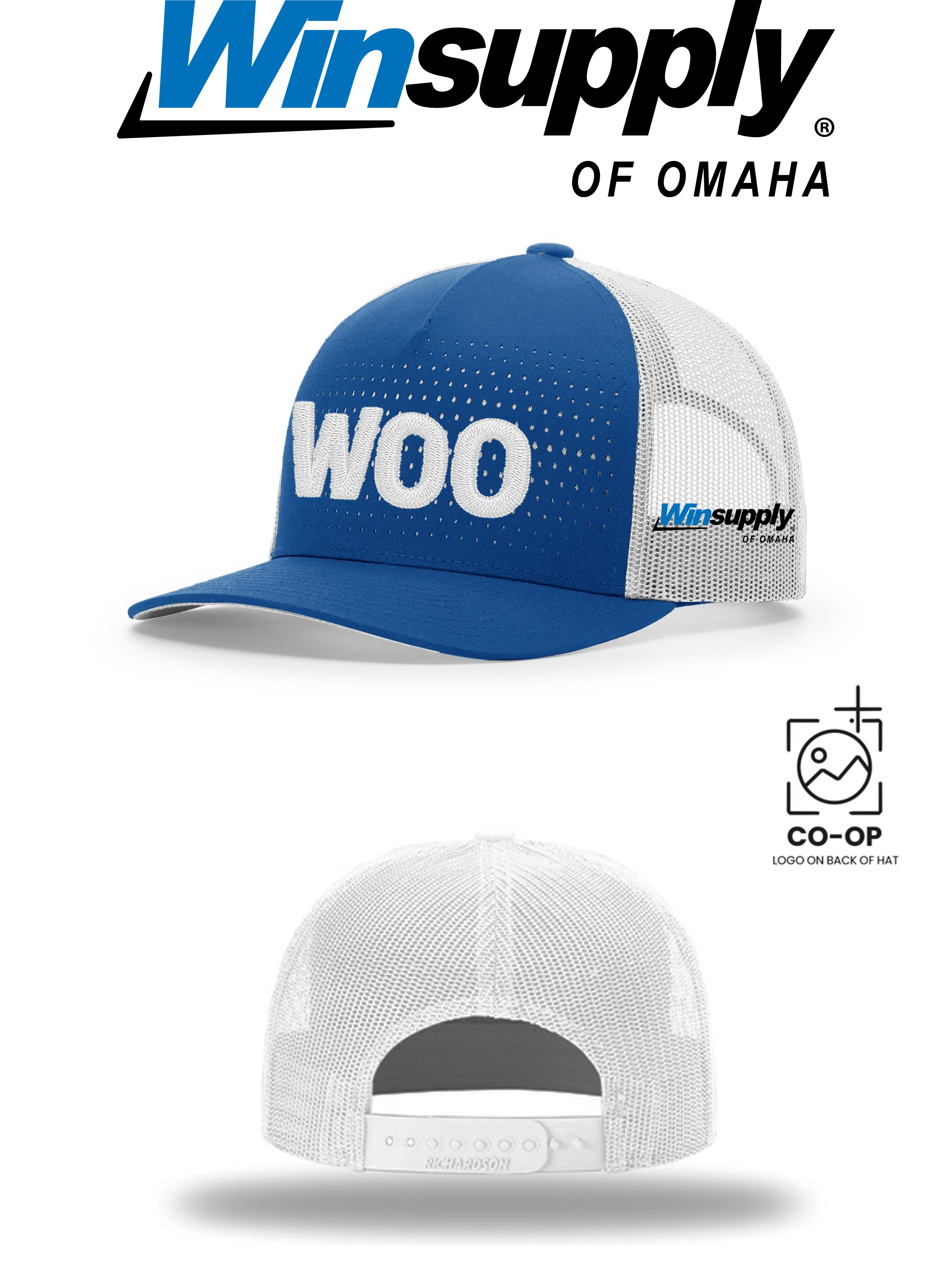 WOO Richardson 163 Laser Trucker Cap - Winsupply of Omaha **SPECIAL**