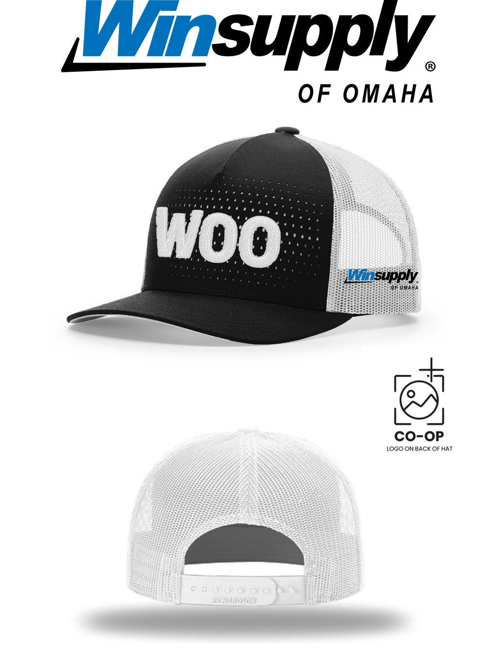 WOO Richardson 163 Laser Trucker Cap - Winsupply of Omaha **SPECIAL**