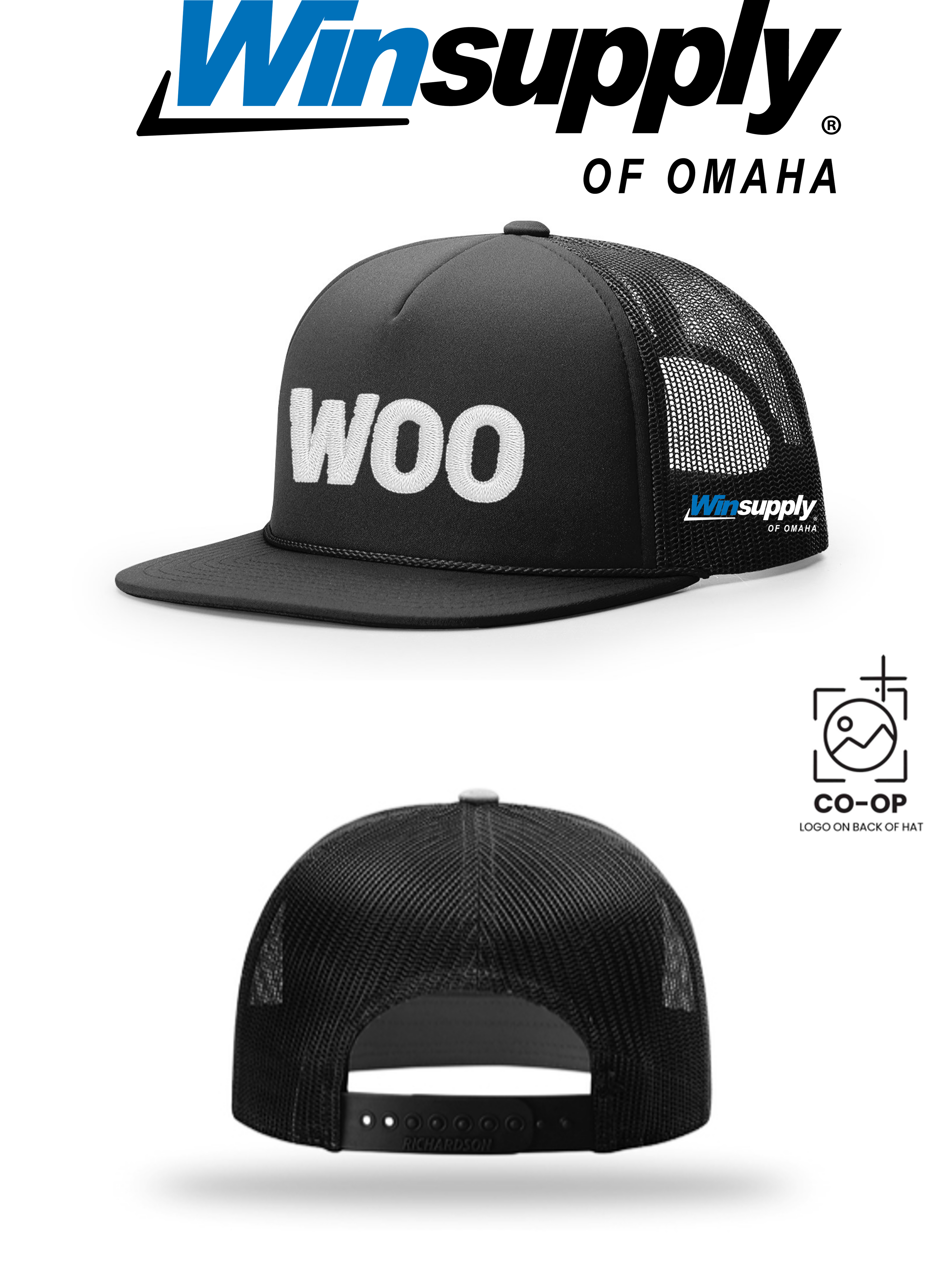 WOO Richardson 113 Foamie Trucker Cap - Winsupply of Omaha **SPECIAL**