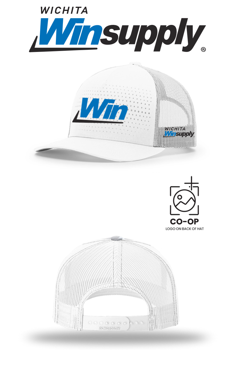 WIN Richardson 163 Laser Trucker Cap - Wichita Winsupply ** SPECIAL**