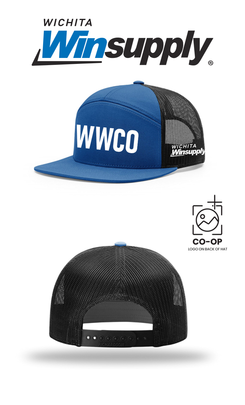 WWCO Richardson 168 Seven-Panel Trucker - Wichita Winsupply ** SPECIAL**