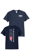 America 250 Port & Co Core Blend Tee - Freedom Tattered Banner - Carr Supply - Lancaster