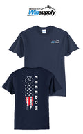 America 250 Port & Co Core Blend Tee - Freedom Tattered Banner - Winsupply Emerald City