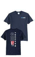 America 250 Port & Co Core Blend Tee - Freedom Tattered Banner - Winsupply Virginia Beach VA