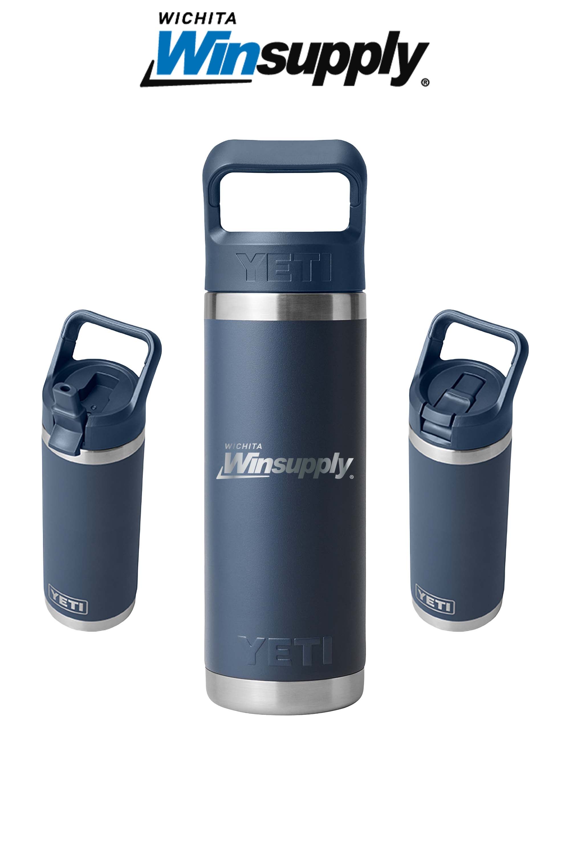 YETI® Rambler® 18 oz. Water Bottle with Color-Matched Straw Cap (Box of 6) - Wichita Winsupply
