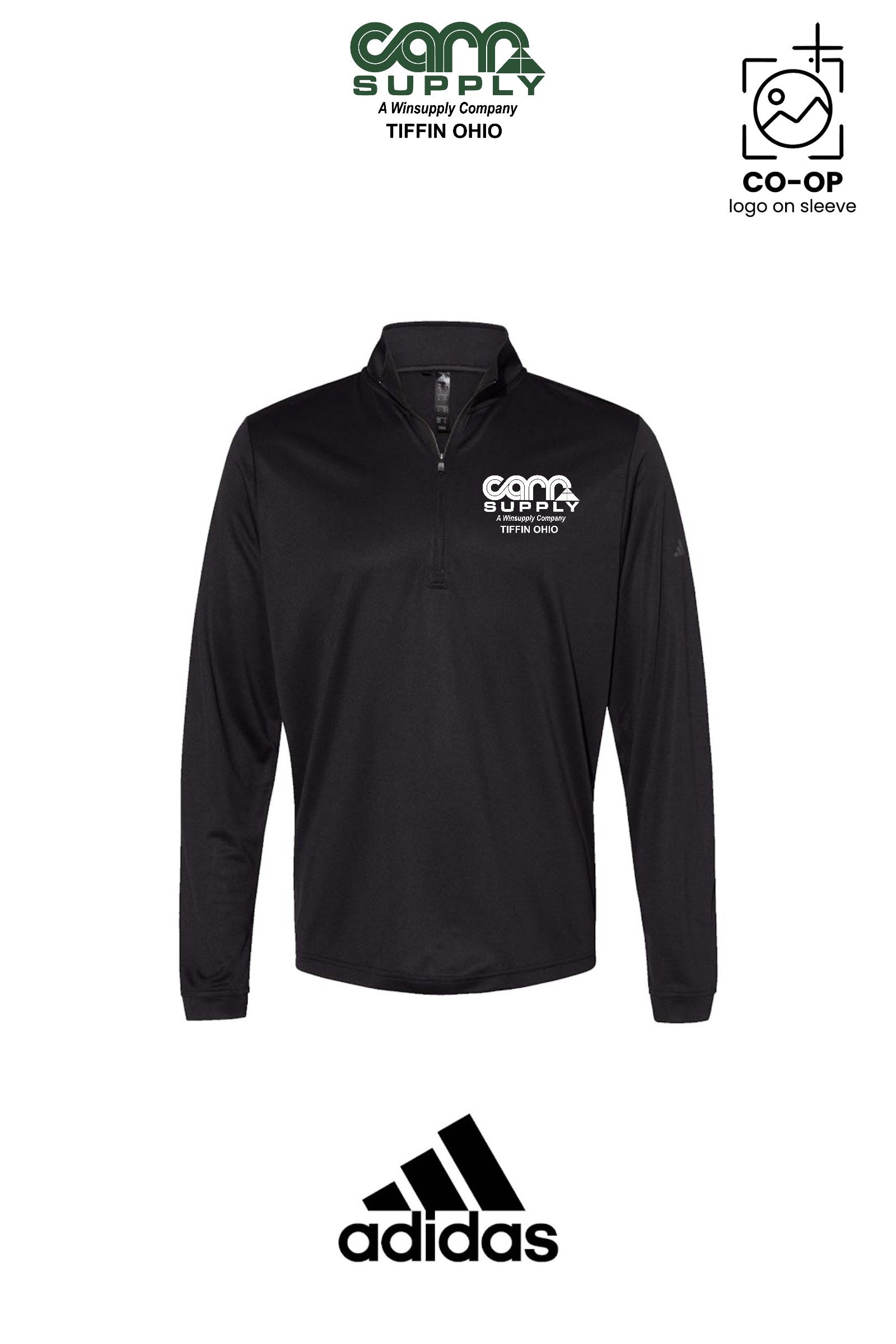Adidas Mens Ultimate365 Lightweight Quarter-Zip Pullover - Carr Supply - Tiffin