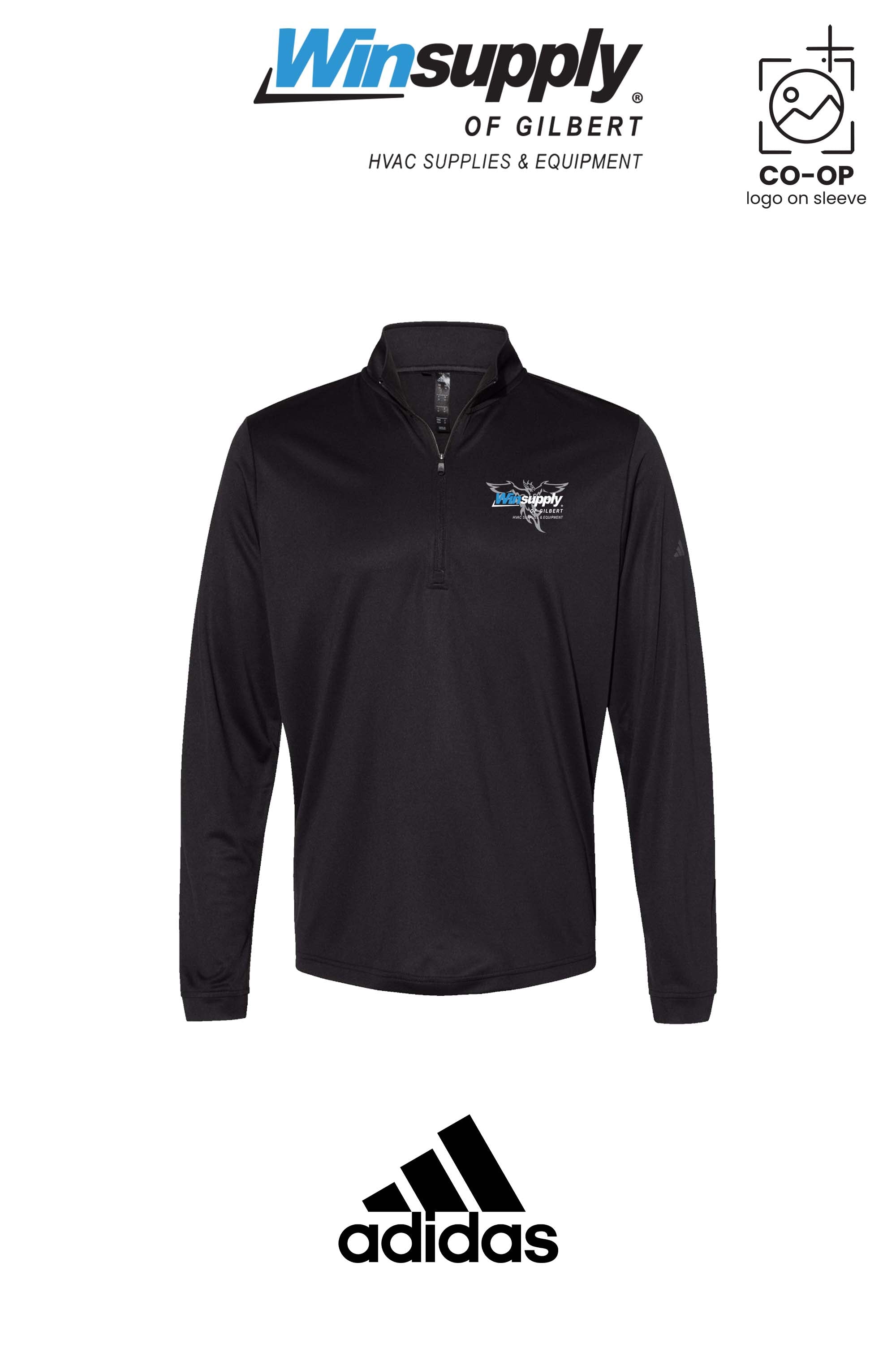 Adidas Mens Ultimate365 Lightweight Quarter-Zip Pullover - Winsupply of Gilbert