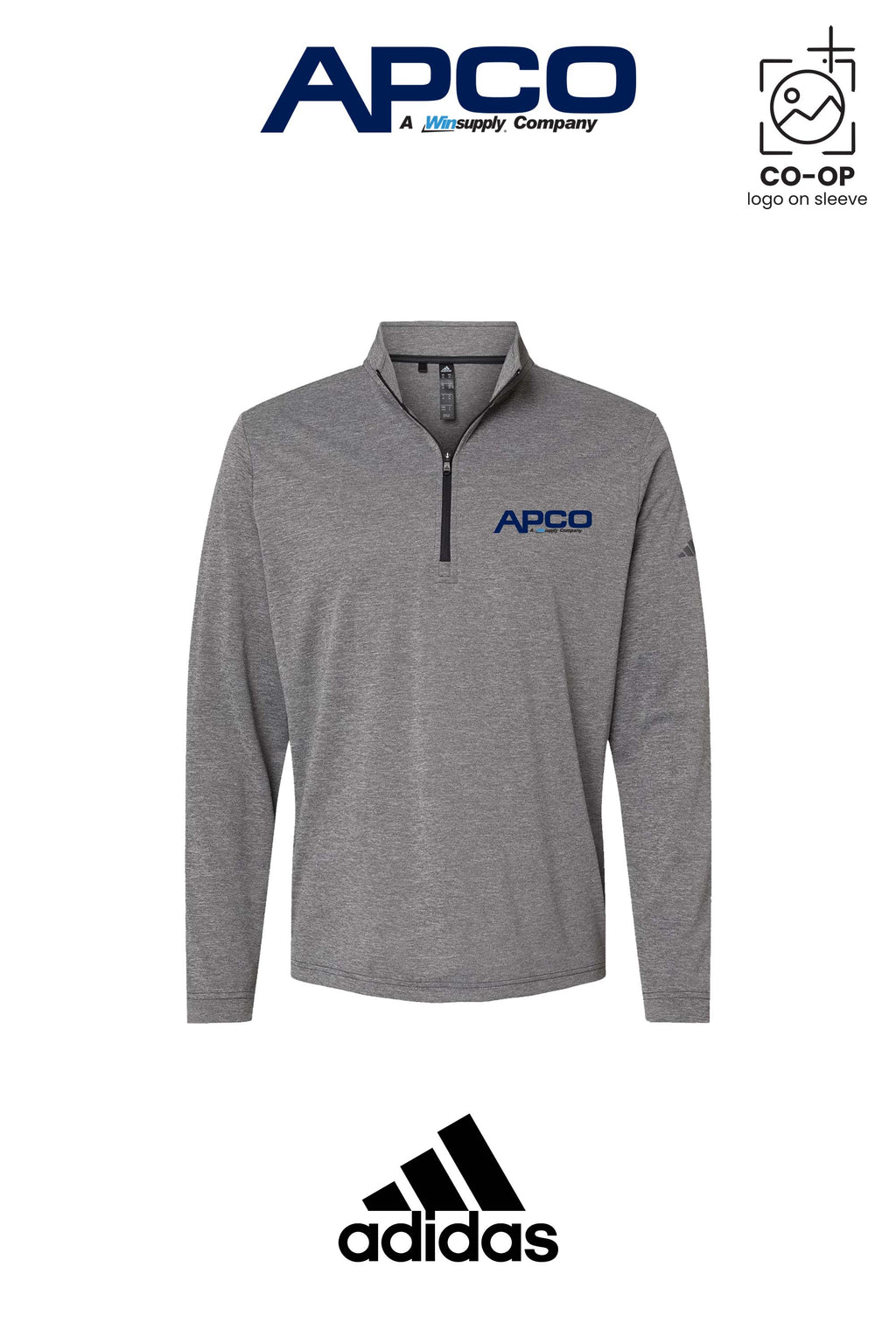 Adidas Mens Ultimate365 Lightweight Quarter-Zip Pullover - APCO Supply - Indianapolis